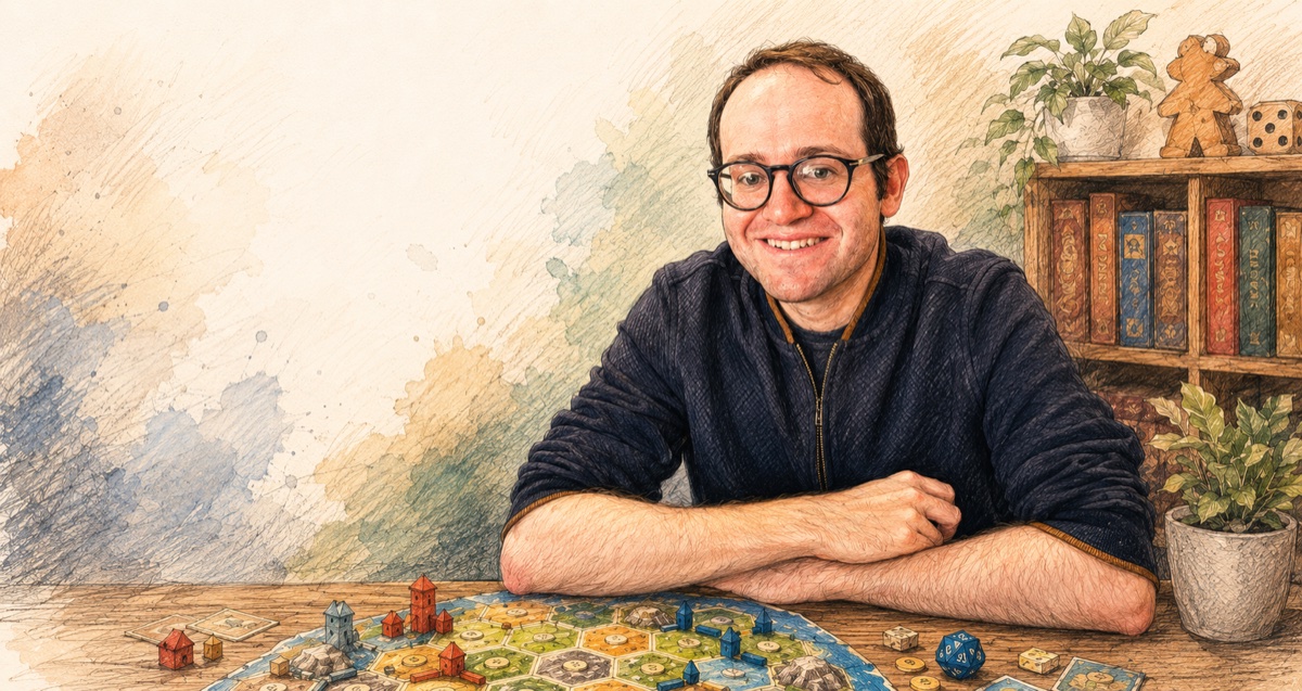 Paul à sa table de jeux